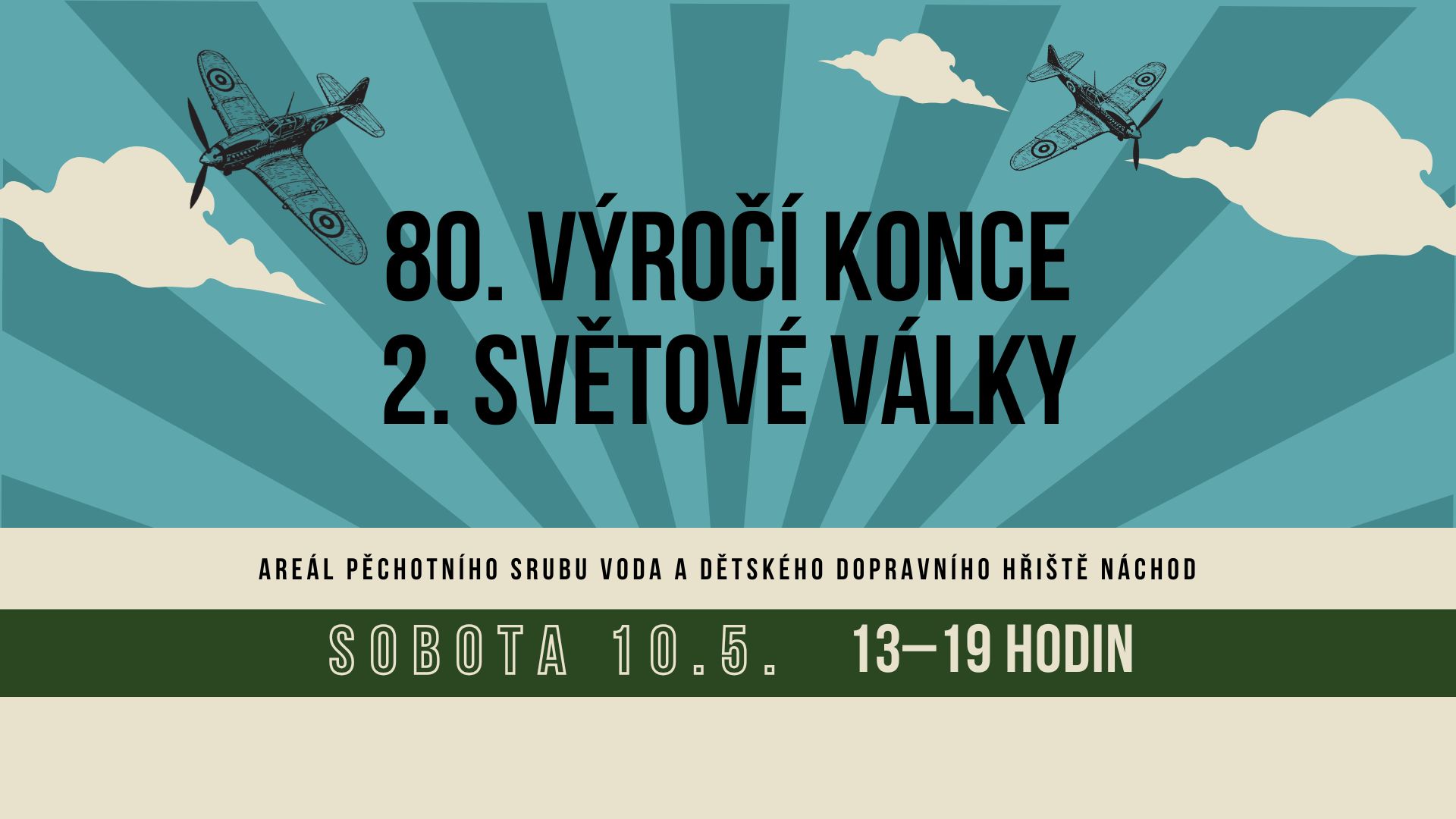 Pozvánka na pietní akty a oslavy 80. výročí konce 2. světové války v Náchodě