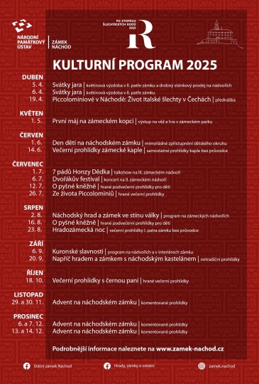 Státní zámek Náchod - kulturní program 2025