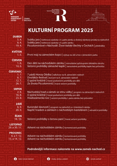 Sttn zmek Nchod - kulturn program 2025